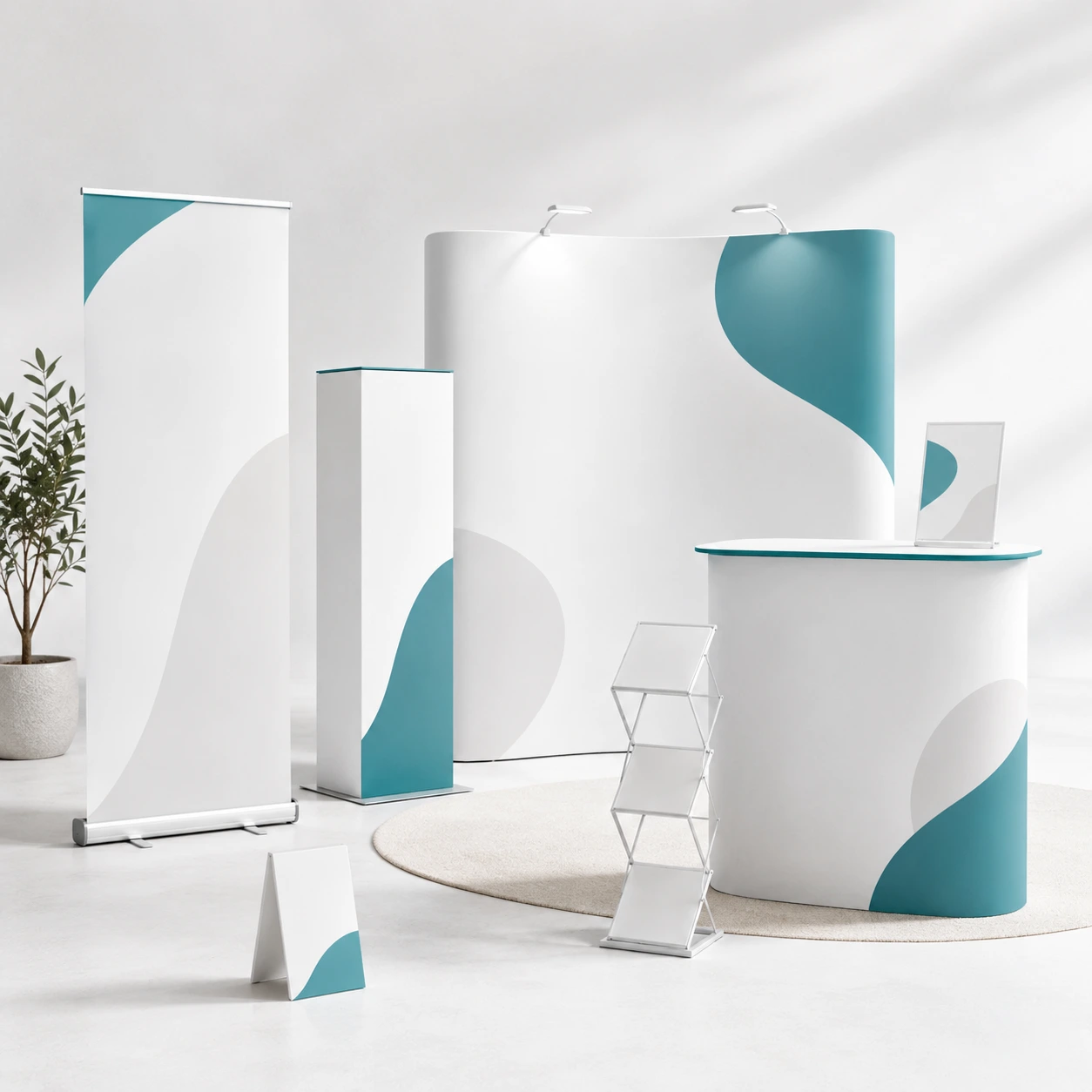 Roll-up, PLV, fond de stand, présentoir et mobilier événementiel personnalisés